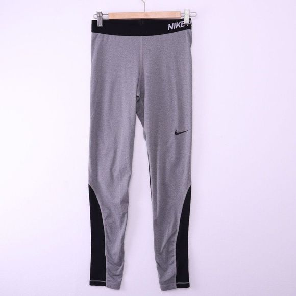 NIKE PRO DRI FIT Gray Leggings - Picture 1 of 6
